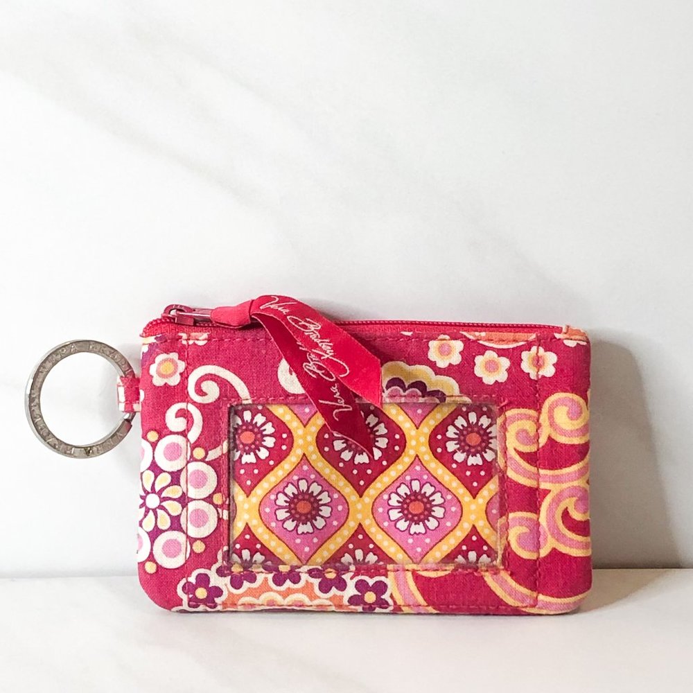 Vera Bradley Raspberry Fizz Mini Keychain Wallet